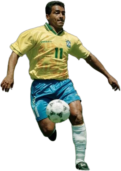 Romário com a camisa da seleção brasileira